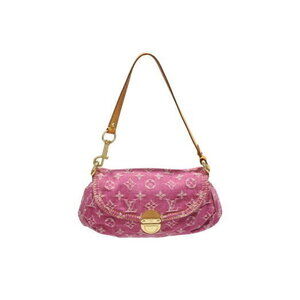 Louis Vuitton Pleaty one shoulder bag Monogram denim pink